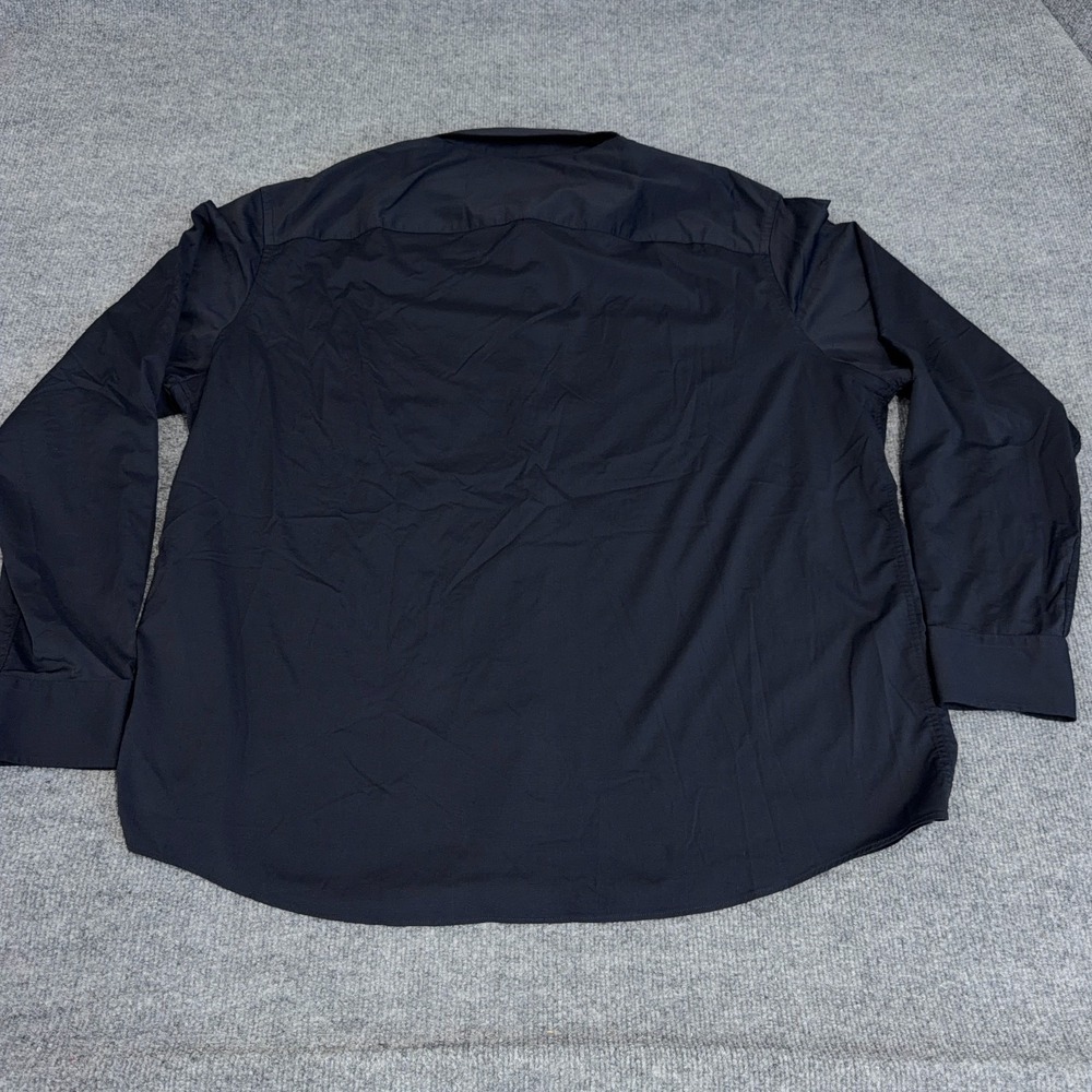 Untuckit Shirt Mens 3XL Black Logo Nylon Stretch Performance Gironde Button Up - Picture 7 of 8
